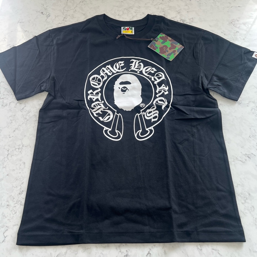 Bape x Chrome Hearts Horseshoe Tee (Brand New)(black)